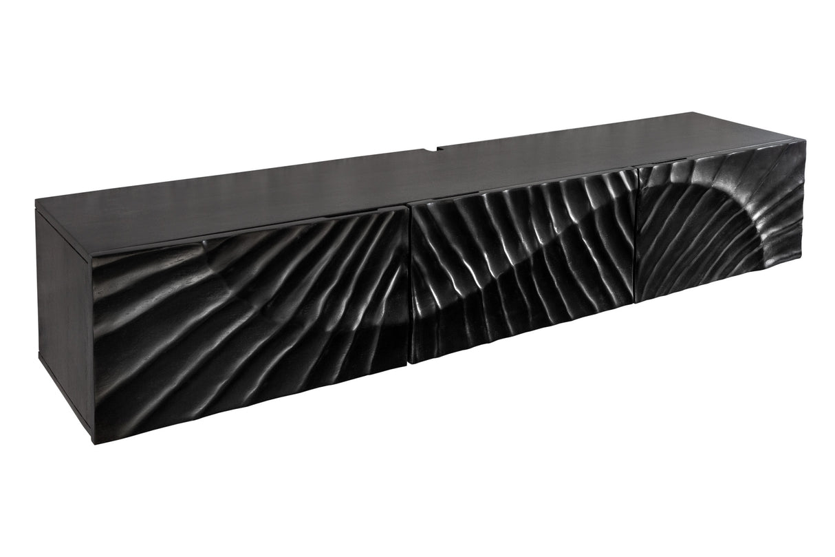 TV-Board SCORPION 160cm 3D hängend mango schwarz