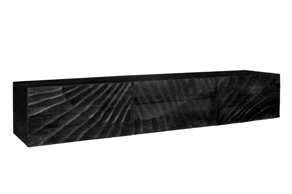TV-Board SCORPION 160cm 3D hängend mango schwarz