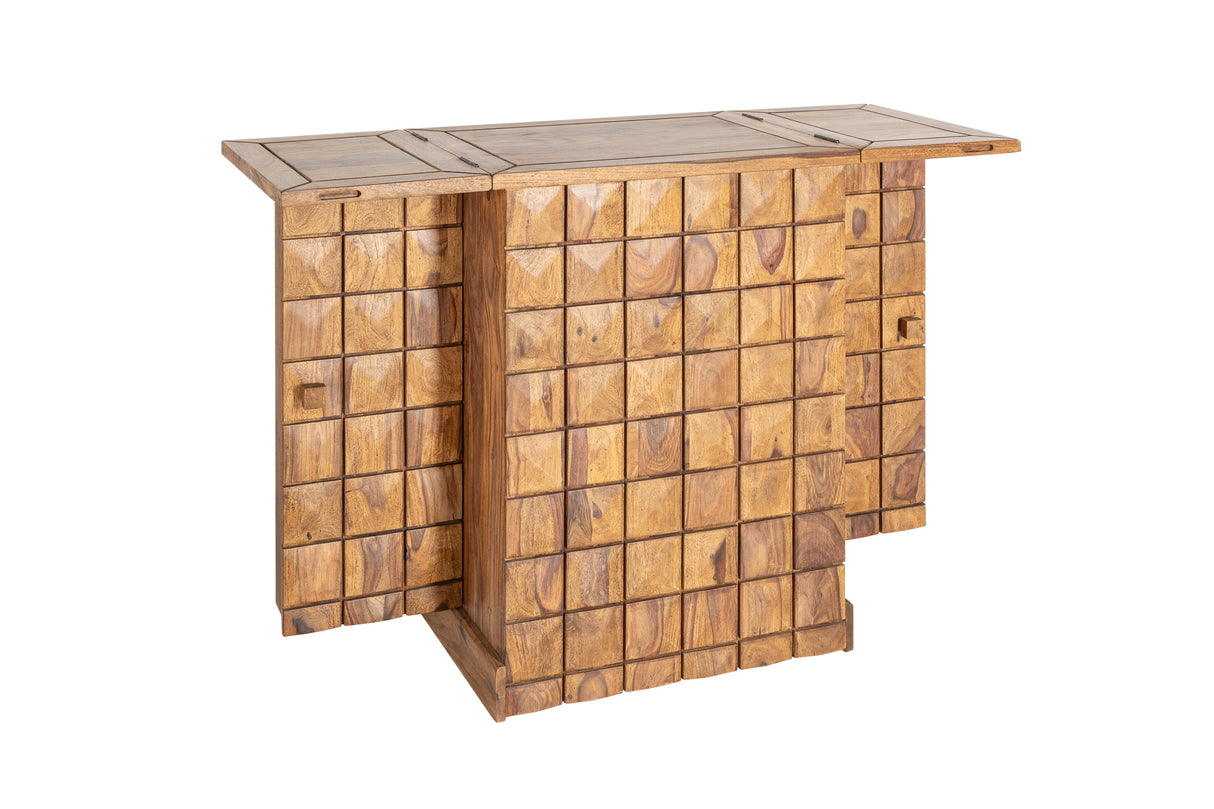 Bar cabinet MOSAICO 130cm sheesham wood natural