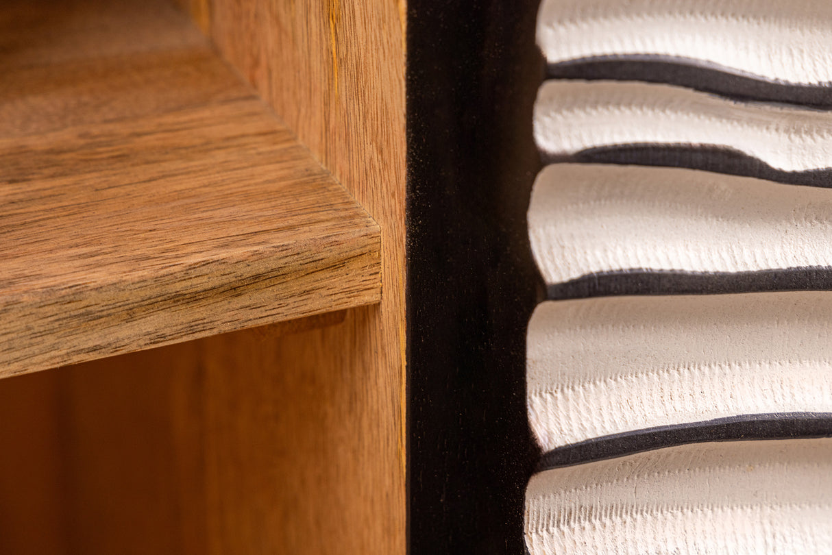 Highboard ZEN CIRCLE 120cm 3D black white