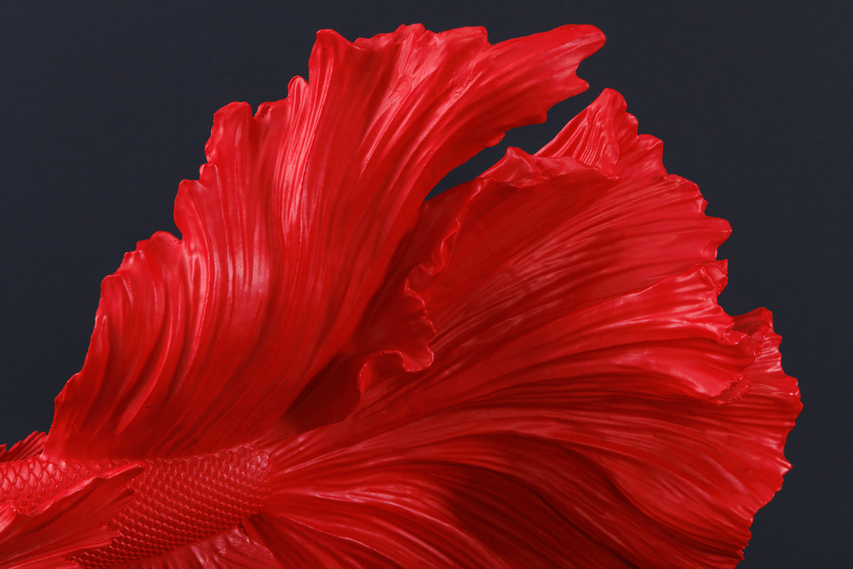 Decoration fish CROWNTAIL 35cm polyresin red