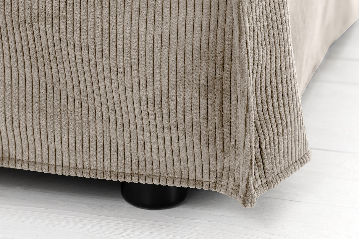 Sofa HEAVEN 200cm 3-seater spring core removable cover cord greige