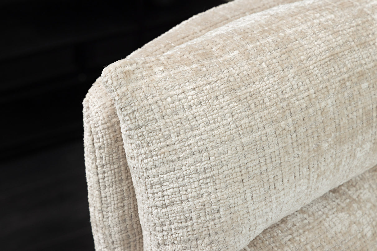 Drehstuhl BIG GEORGE mit Armlehnen, Chenille-Stoff champagner, drehbar