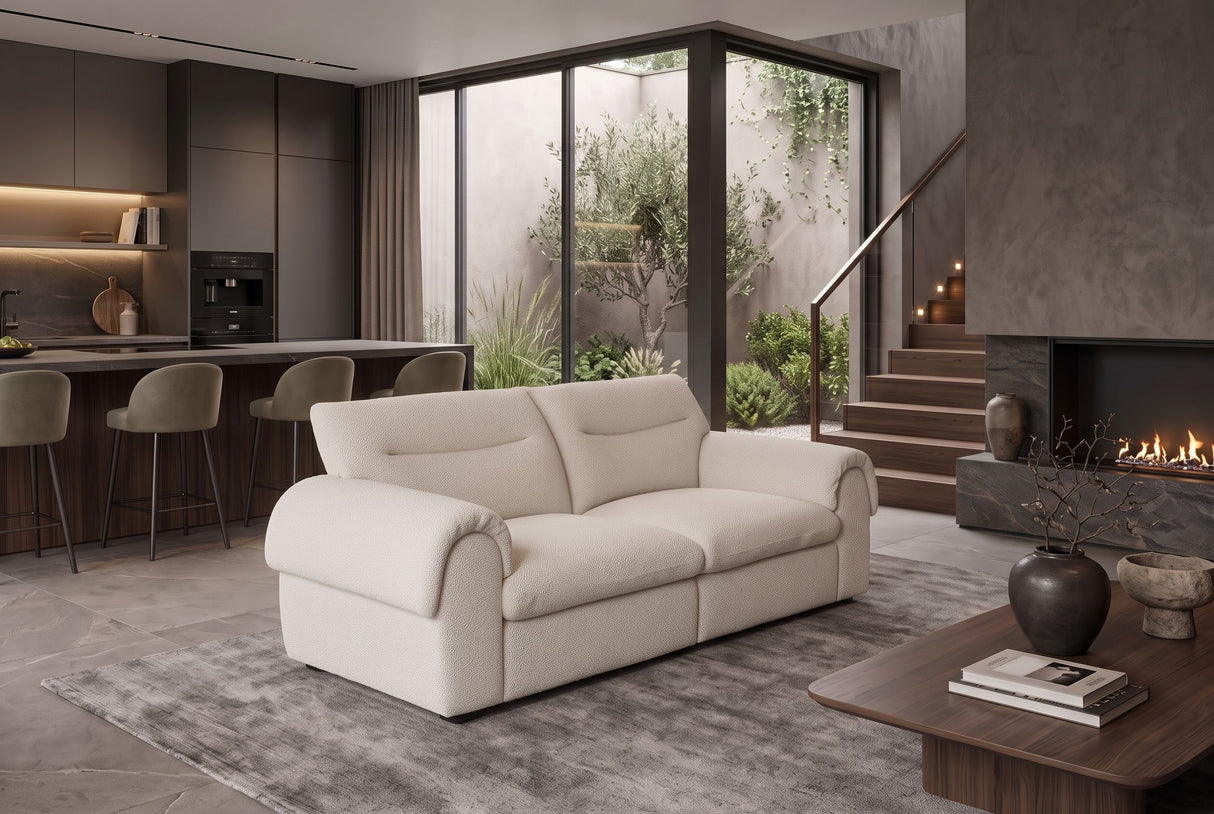Sofa SIXTH SENSE 210cm 3-seater bouclé beige