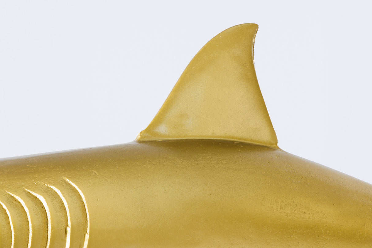 Deko Skulptur HAI 100cm gold
