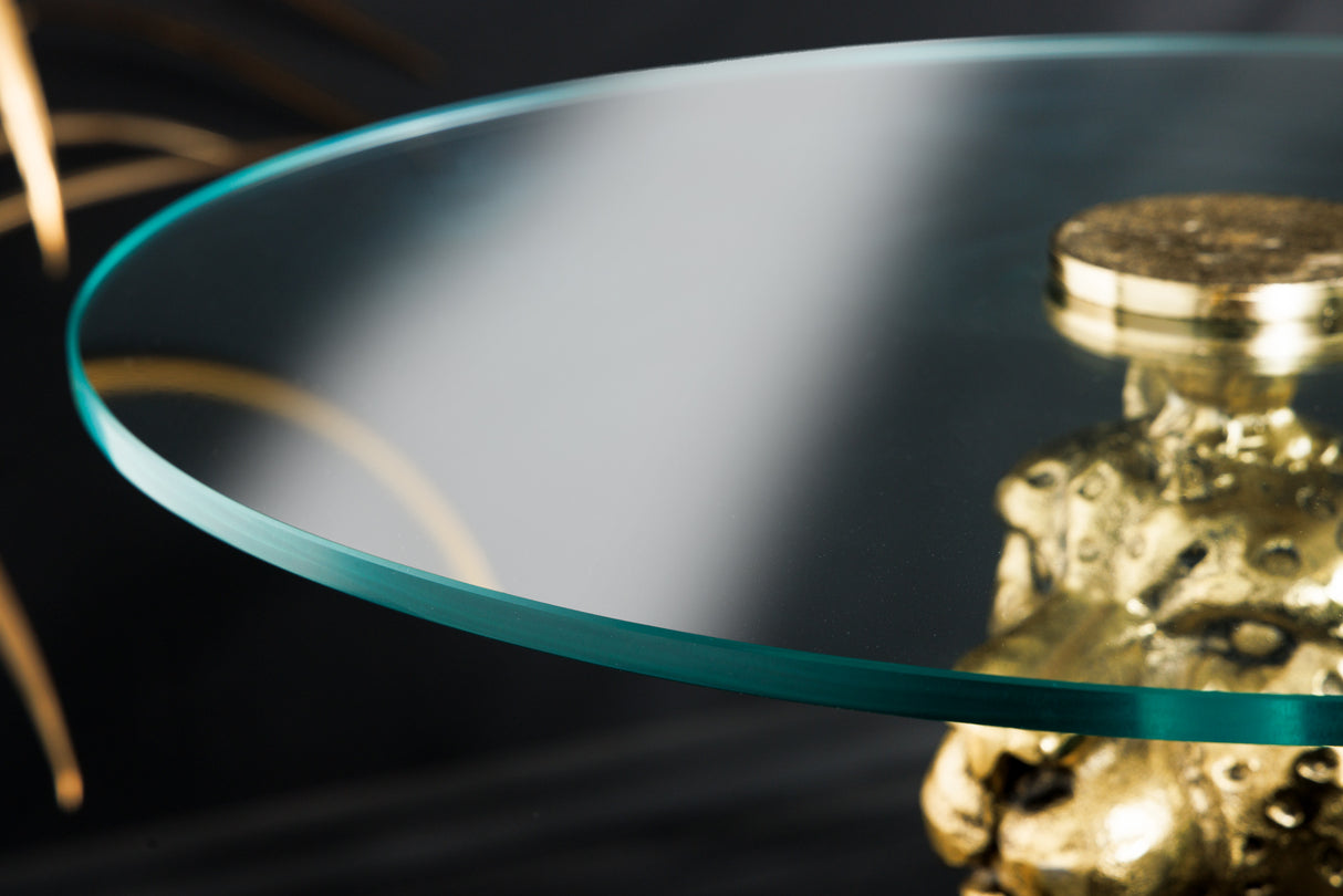 Beistelltisch WILDLIFE PANTHER 60cm Antik Gold