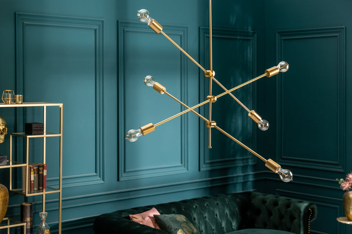 Pendant lamp VARIATION adjustable metal gold