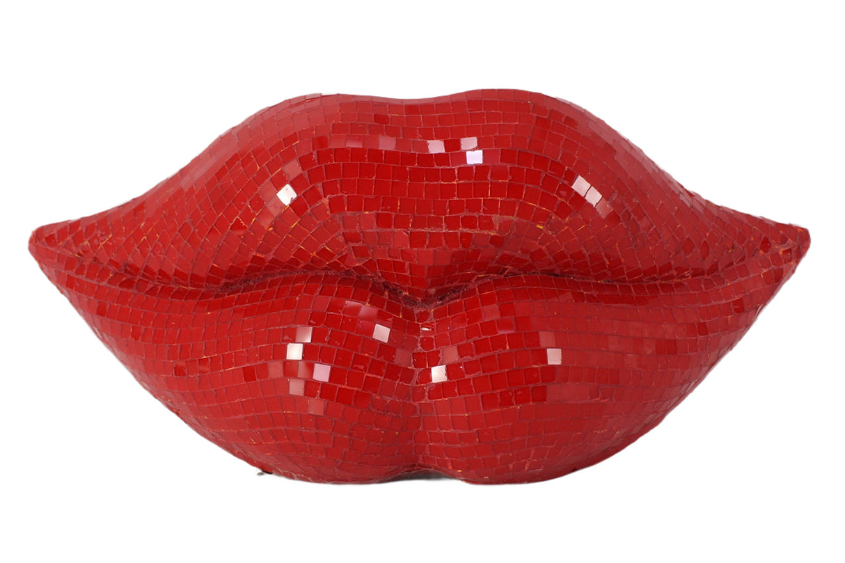 Decoration DISCO LIP 30cm 3D mosaic lips red