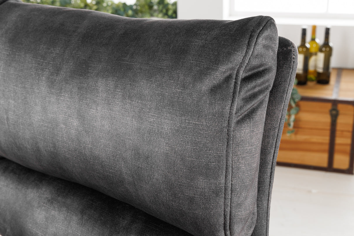 Bar stool COMFORT 64-85cm velvet dark grey