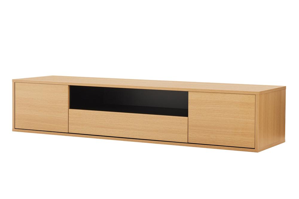 TV-Board LOFT 150cm hanging natural black