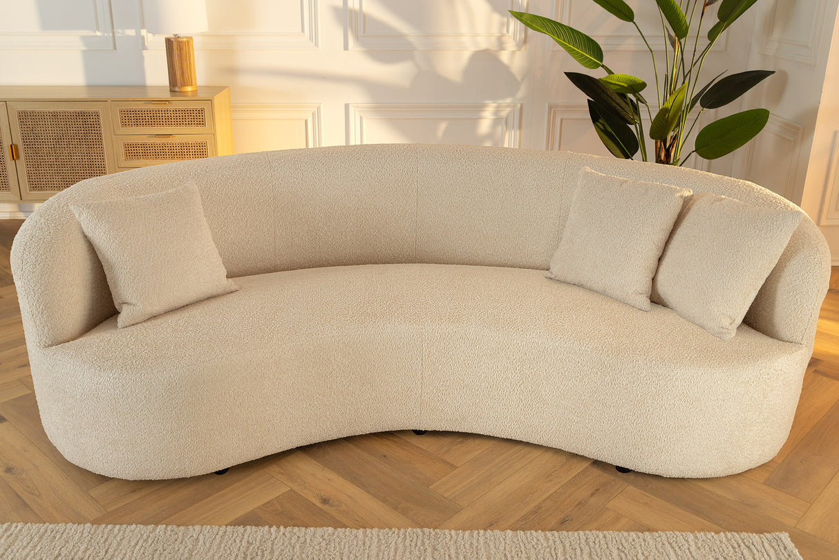 Sofa ATELIER 230cm 3-seater bouclé beige