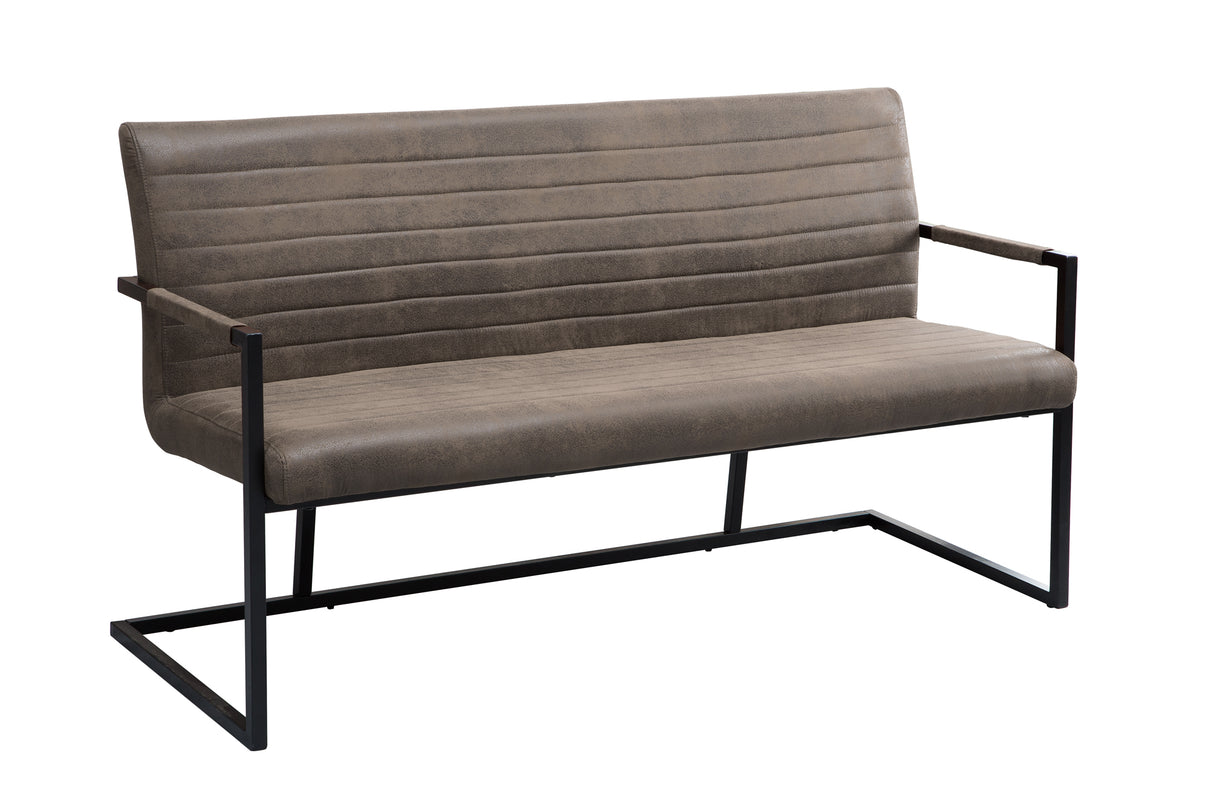 Bank LOFT 160cm Mikrofaser Vintage Taupe