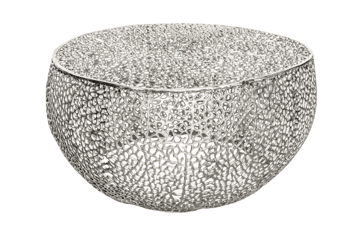 Couchtisch ABSTRACT LEAF 80cm silber
