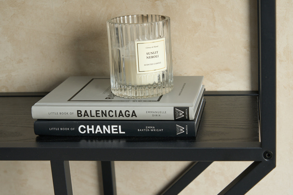 Wall shelf SLIM LINE 75cm ash wood look black