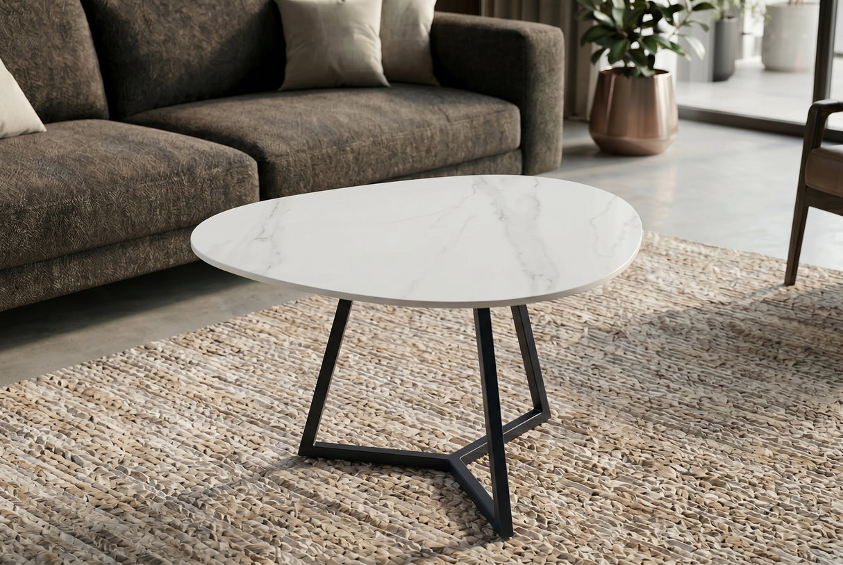 Coffee table MARVELOUS 70cm ceramic white