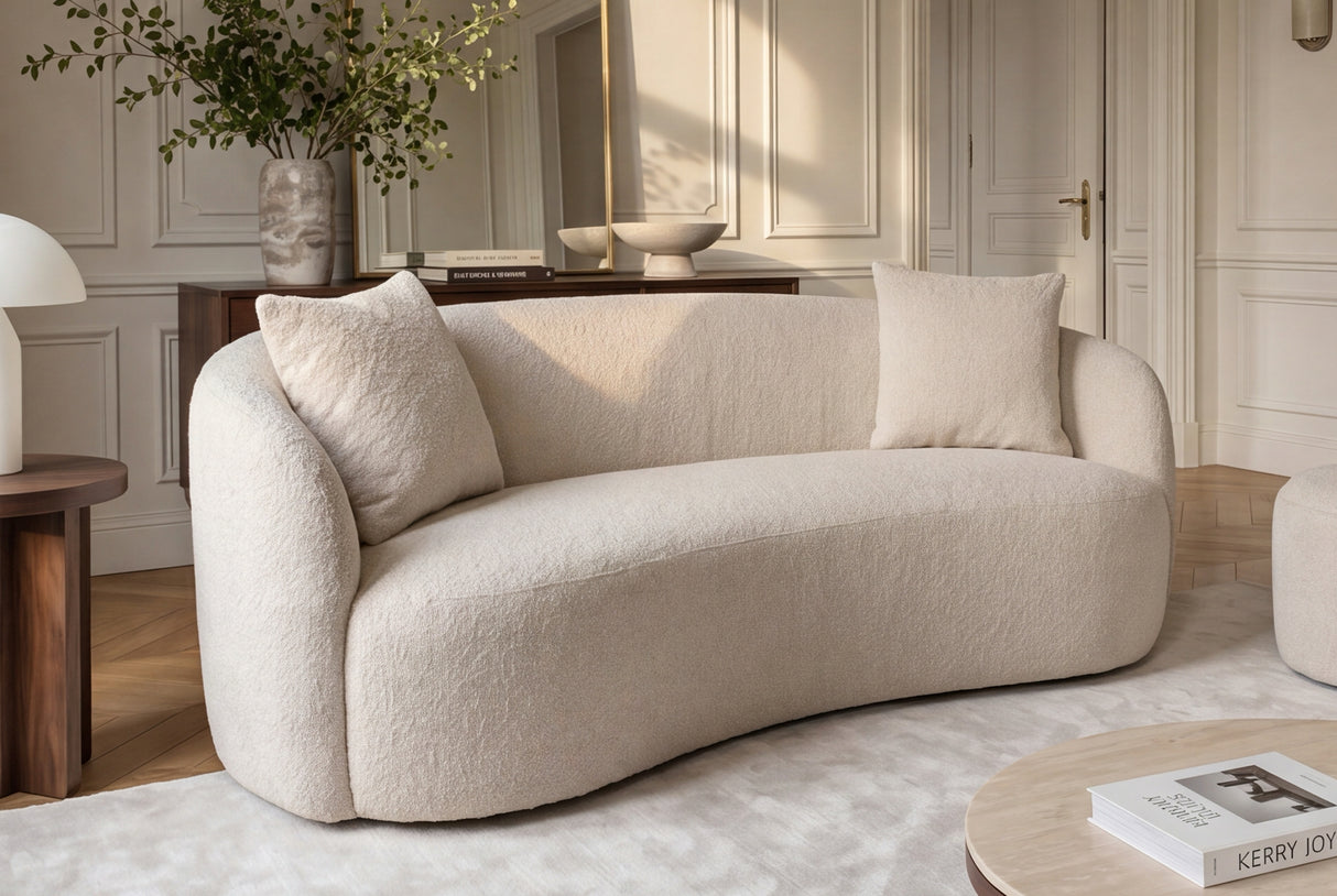 Sofa ELEMENTAL 180cm 2-seater bouclé champagne beige