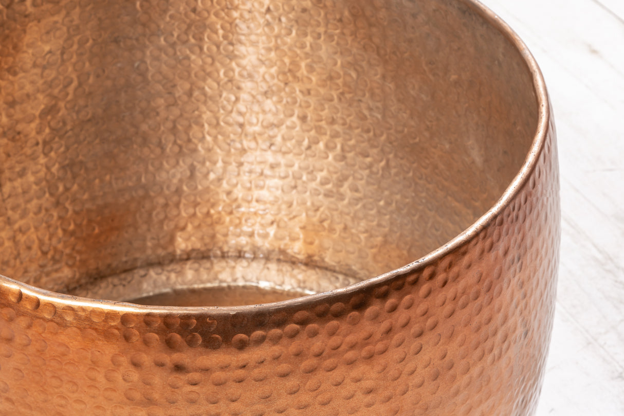 Coffee table ORIENT II 60cm hammer stroke effect copper
