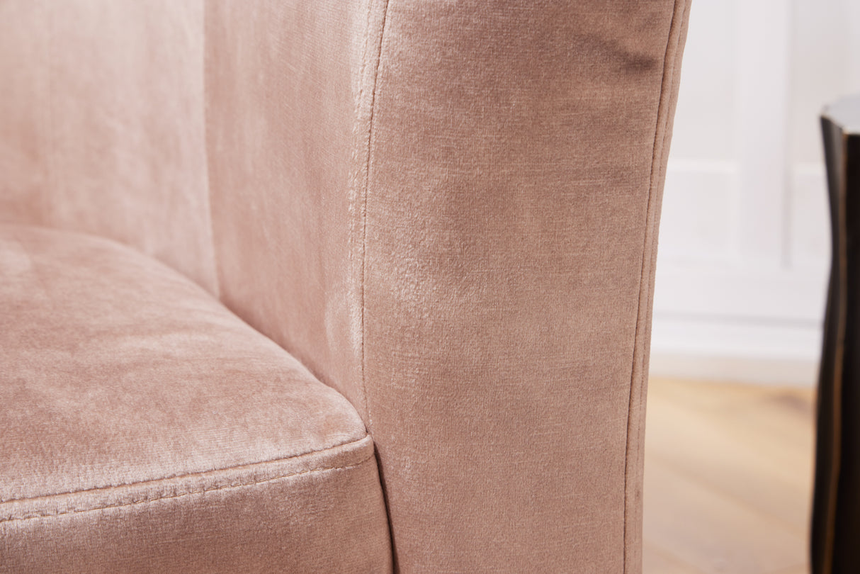 Sessel HEMINGWAY Samt champagner greige