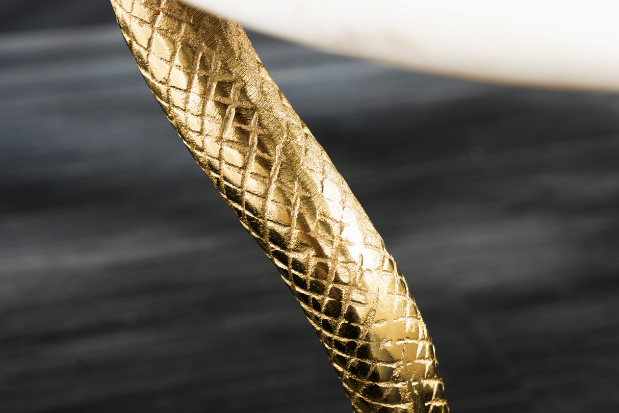 Beistelltisch WILDLIFE COBRA 60cm goldweißer Marmor