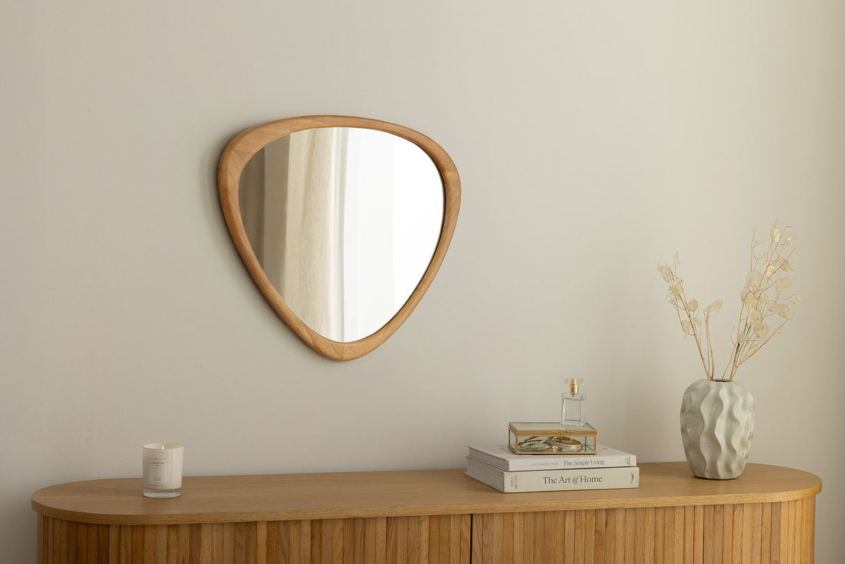 Wall mirror ORGANIC 65cm massive wood oak wood look