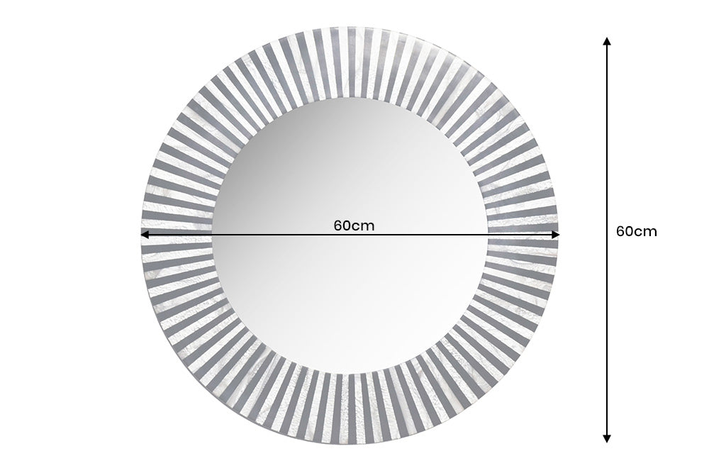 Wandspiegel HARMONY NATURE 60cm schwarz weiß