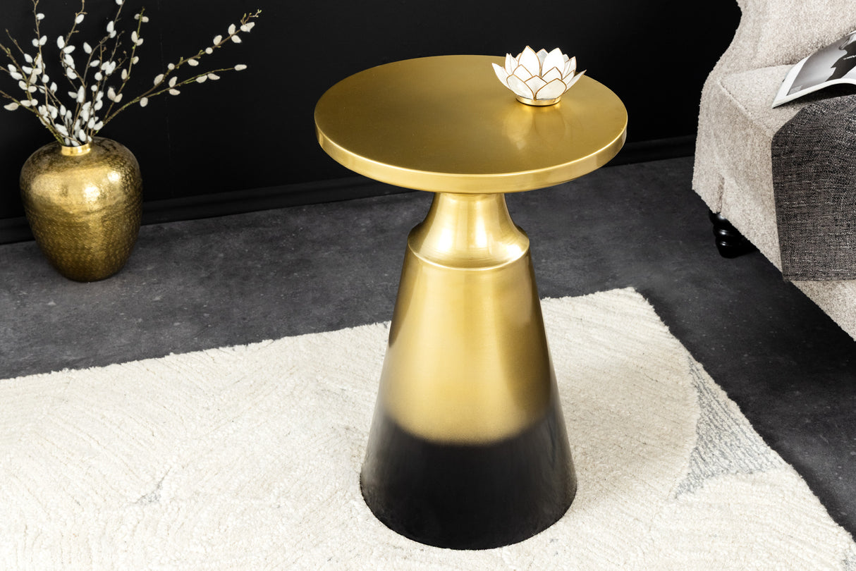 Beistelltisch ABSTRACT 40cm gold mit Patina