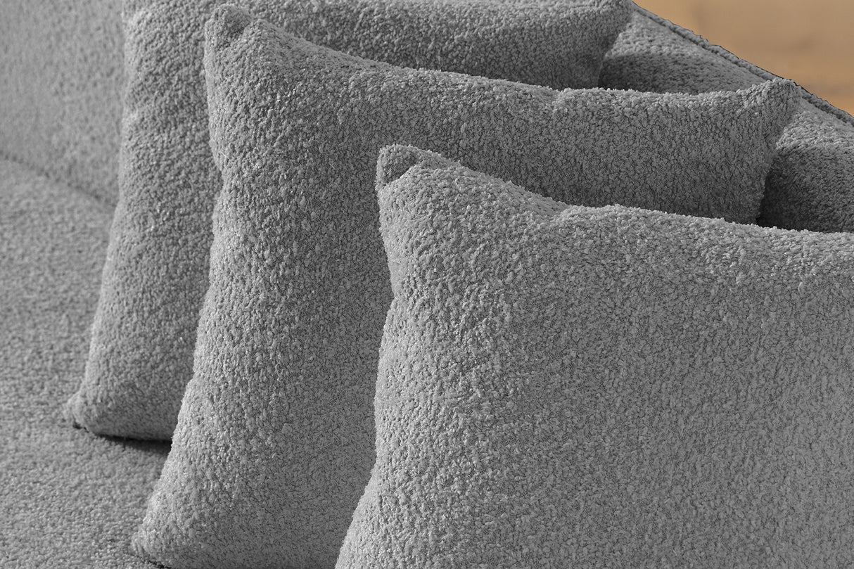 Sofa ATELIER L 330cm 3-seater XXL bouclé grey