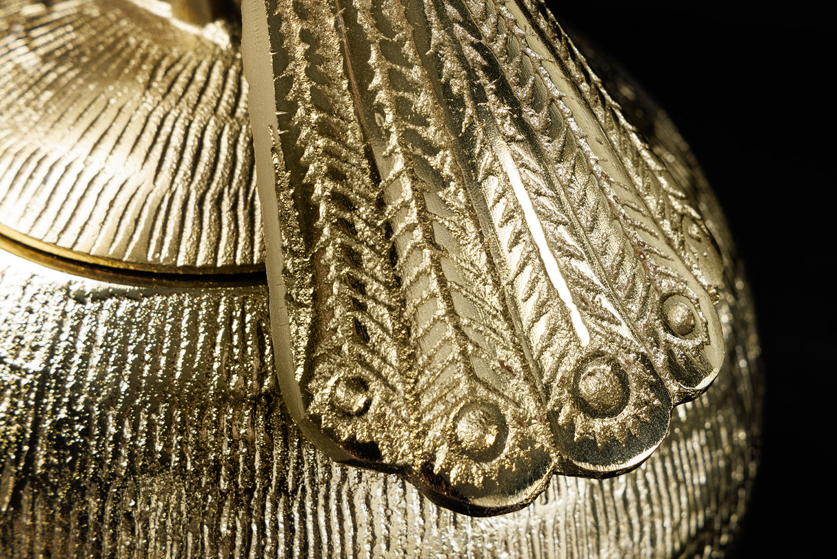 Metalldose WILDLIFE BIRD 30cm antik gold