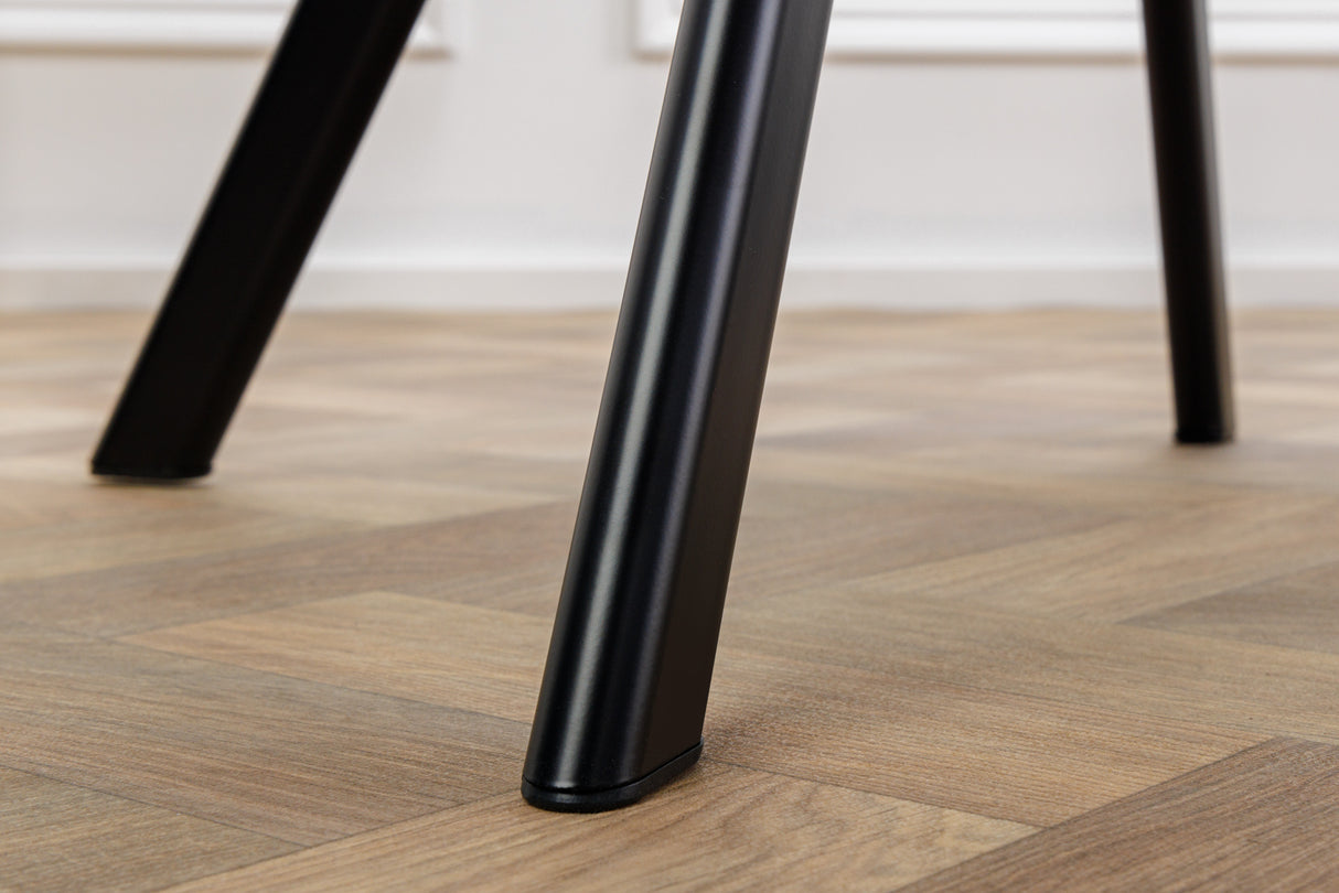 Swivel chair THE DUTCH COMFORT rotatable 180° champagne beige black legs