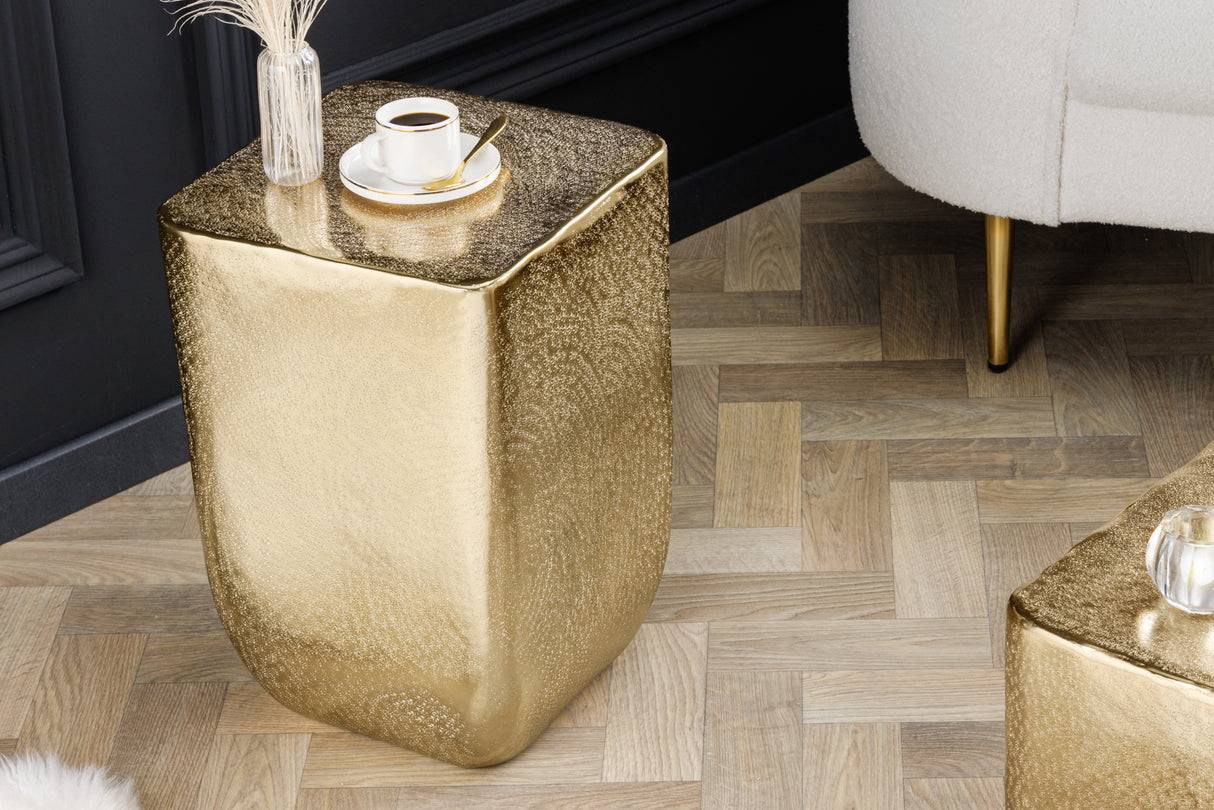 Beistelltisch UNIT 45cm Hammerschlageffekt gold
