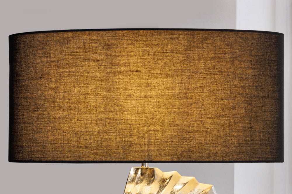 Lampenschirm 50x23x50cm schwarz weiß für Tischlampe