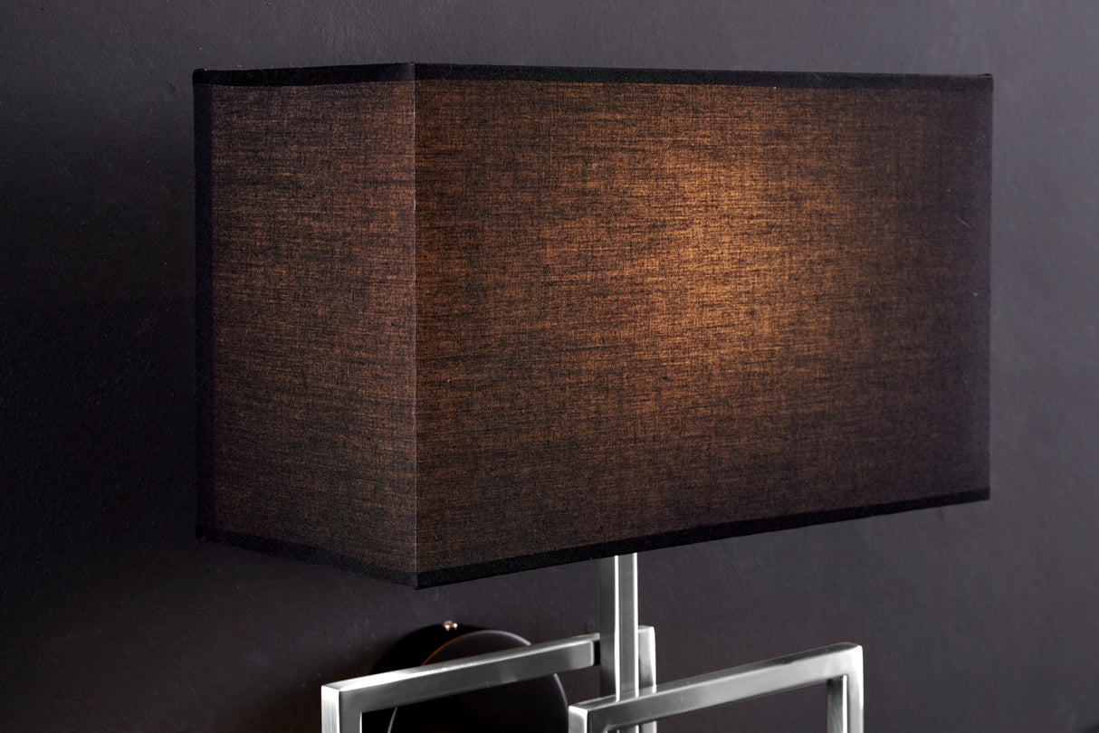 Wall lamp LEONOR silver black shade