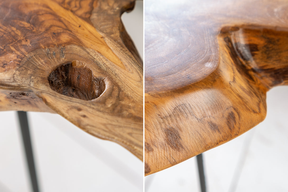 Side table WILD 40cm massive teak wood