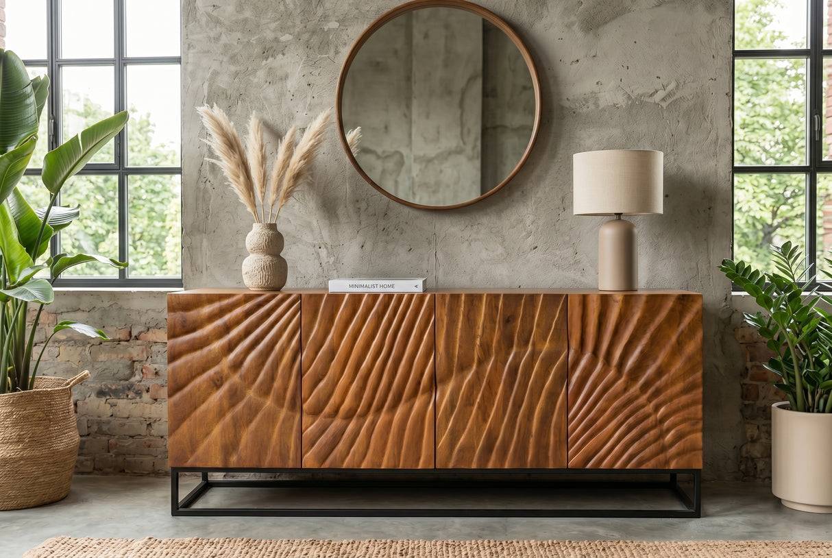 Sideboard SCORPION 180cm 3D mango brown