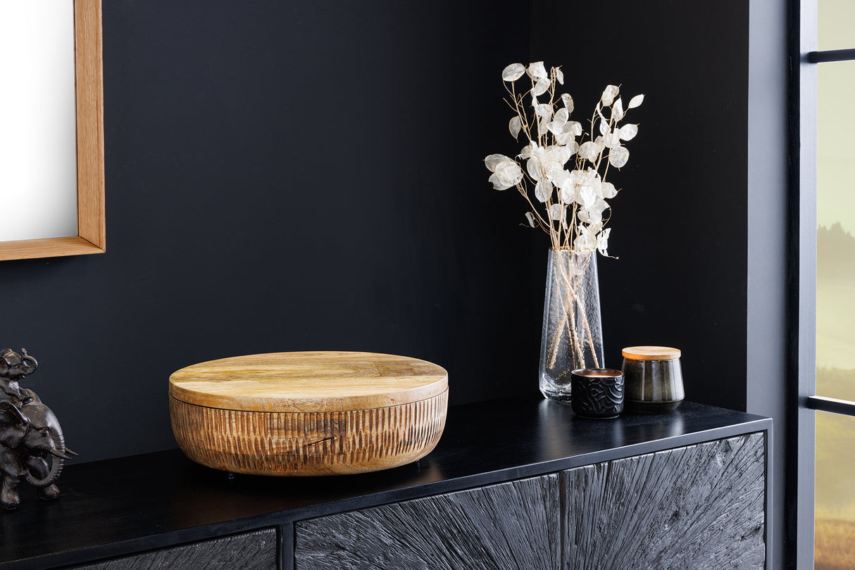 Schüssel PURE NATURE mit Deckel 40cm Mangoholz