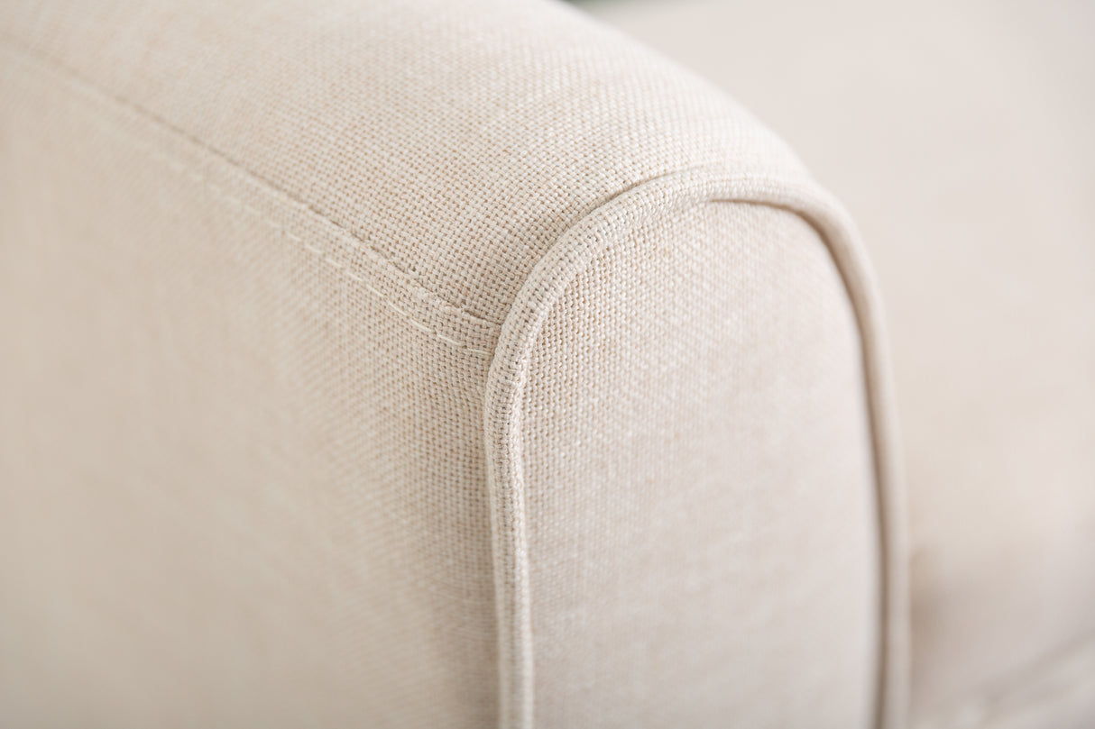 Bank SCARLETT 90cm Leinenstoff beige