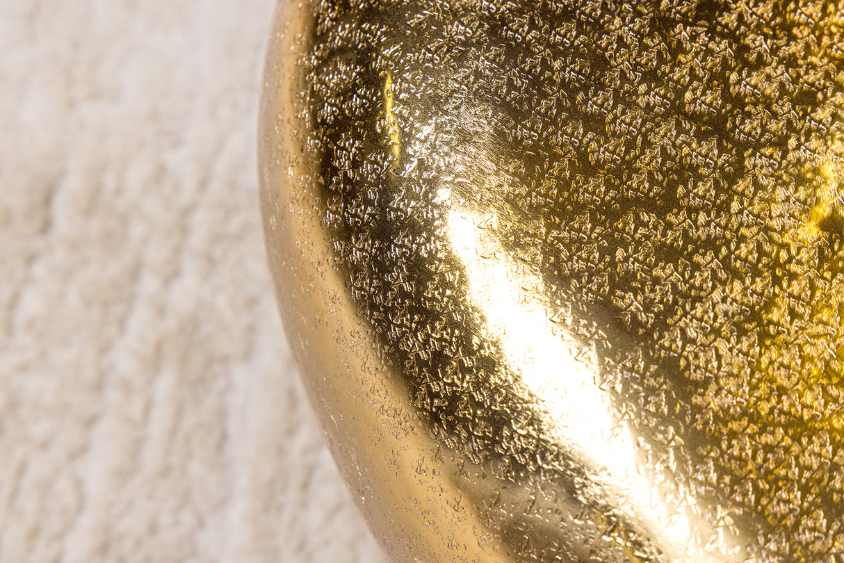 Couchtisch STONE 75cm Hammerschlageffekt gold