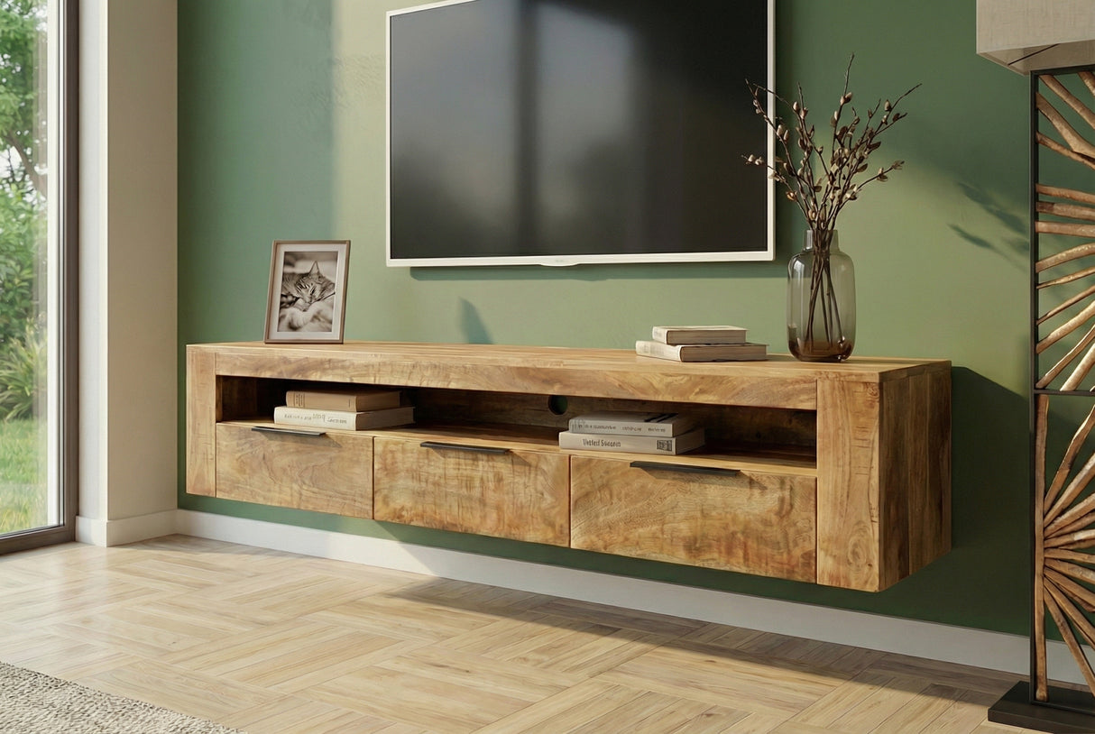 TV-Board IRON CRAFT 160cm hanging mango wood natural