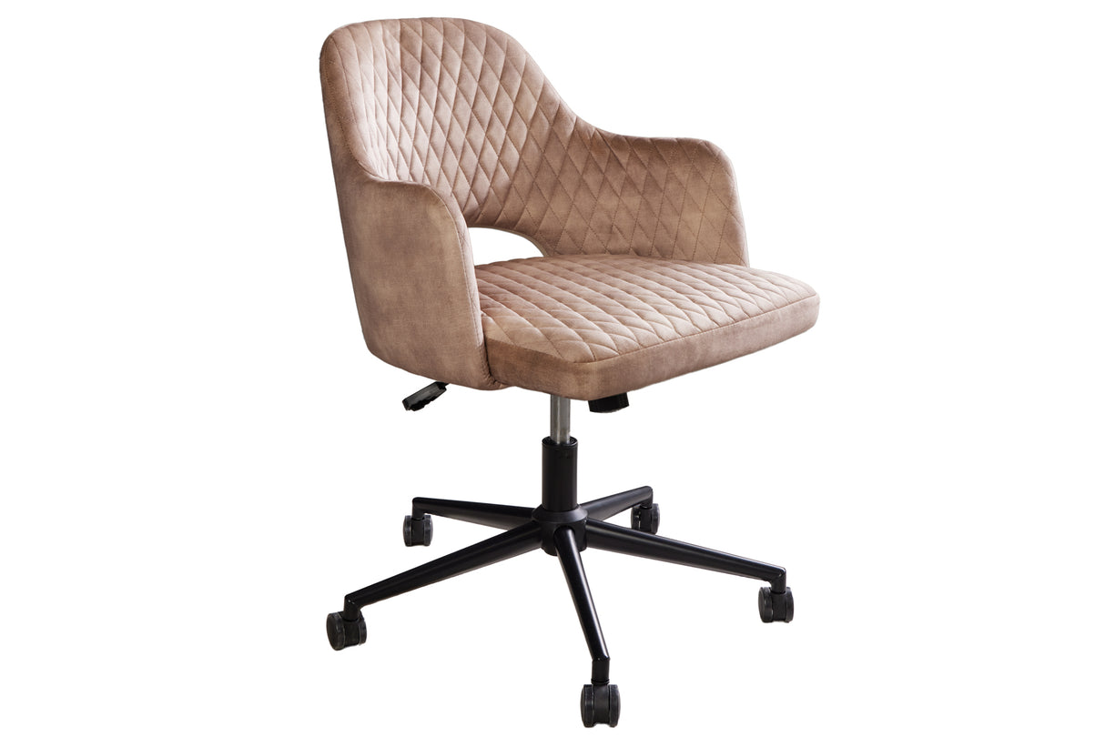 Bürostuhl PARIS 43-50cm Dekorsteppung Samt greige