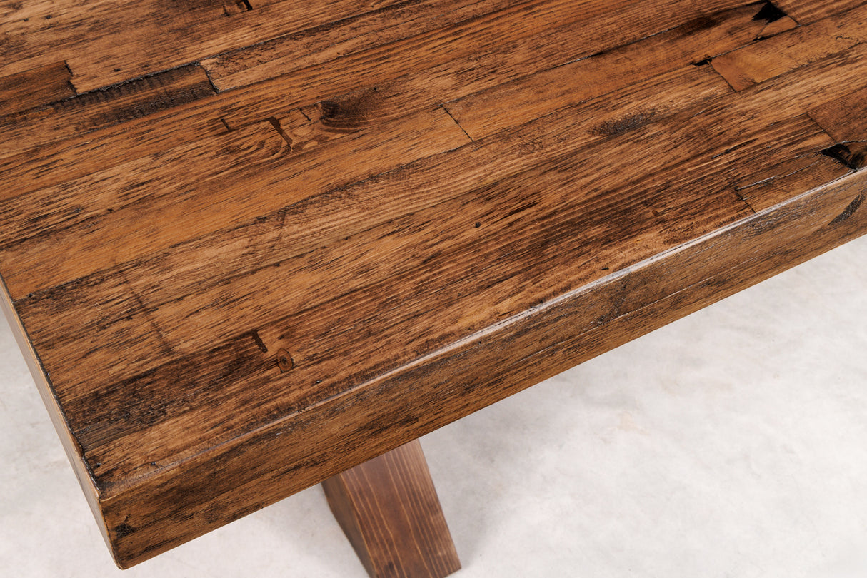 Dining table GOLIATH 210cm pinewood natural black