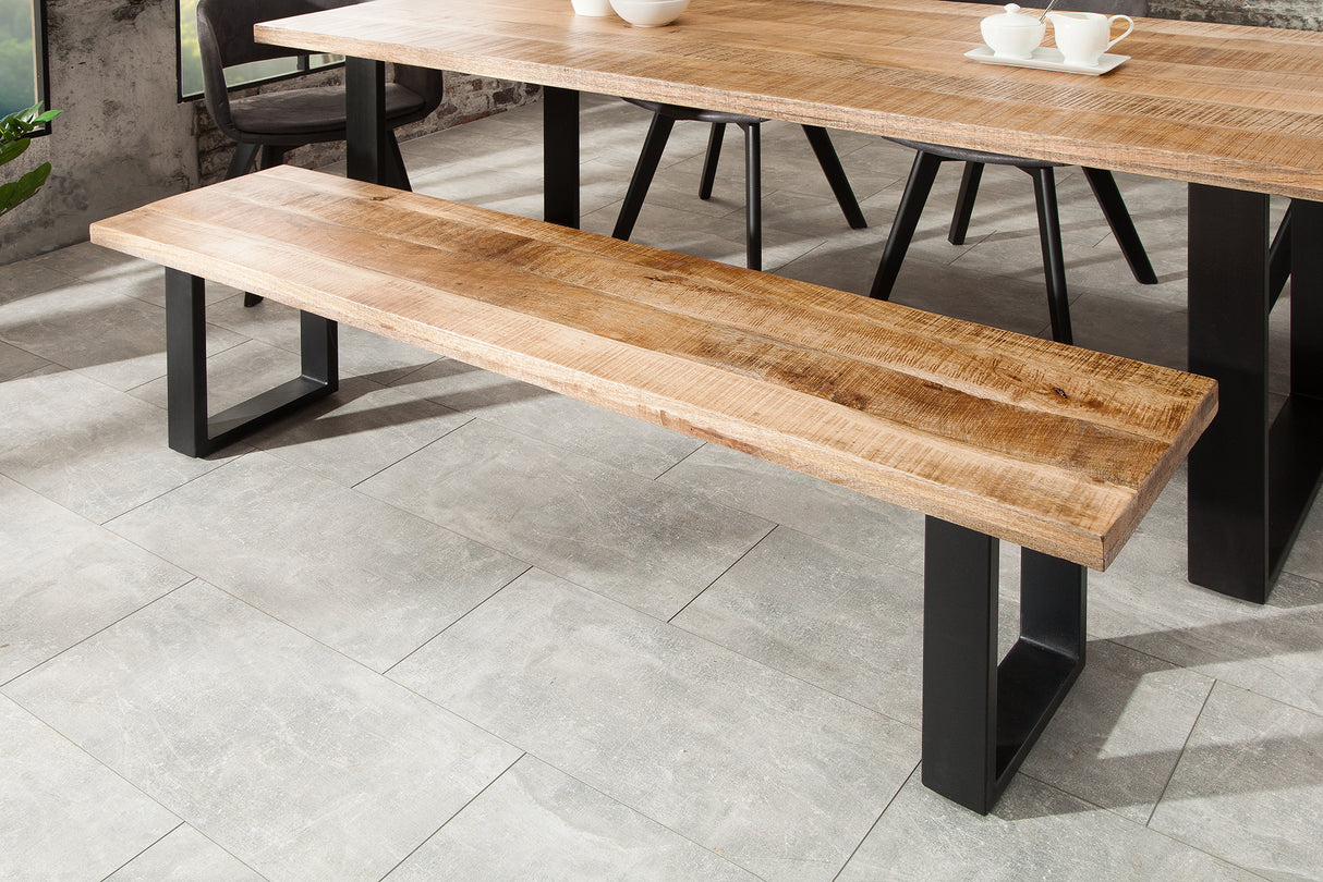 Bank IRON CRAFT 170cm Mango Natur Industriestil
