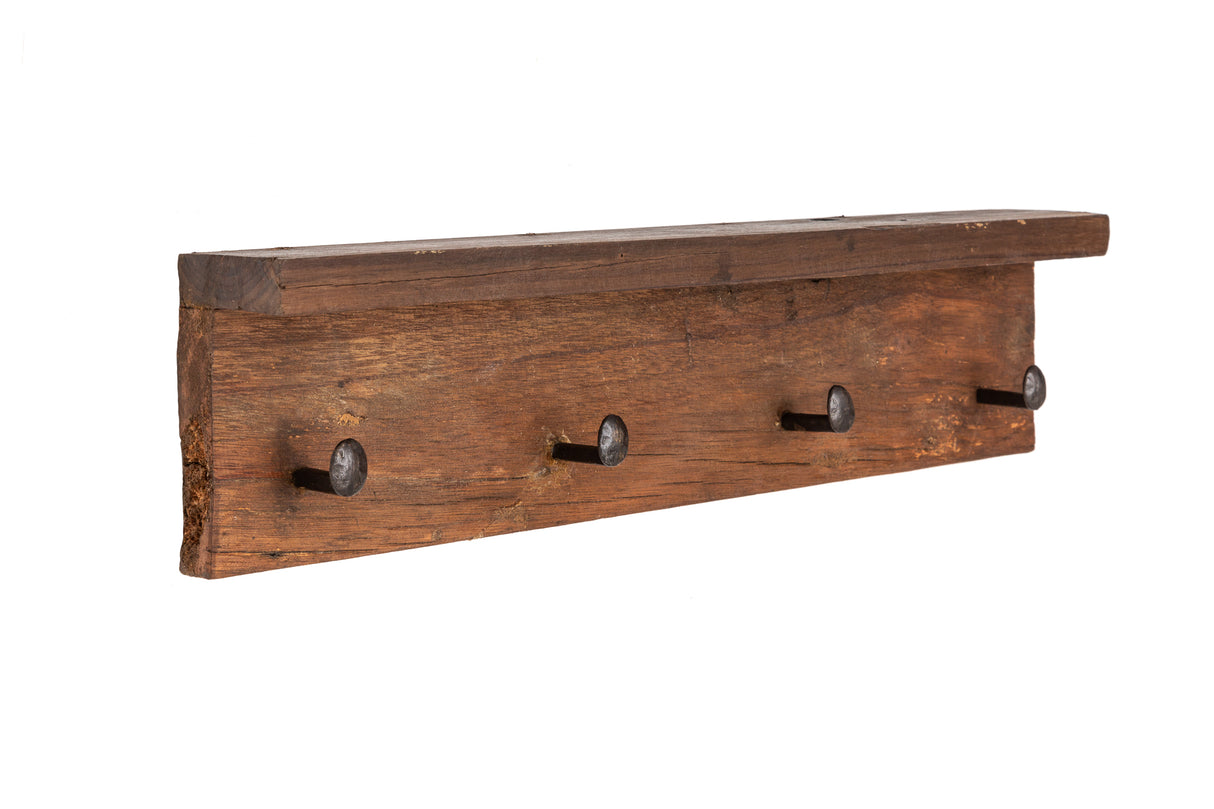 Wall coatrack HEMINGWAY 60cm recycled massive wood