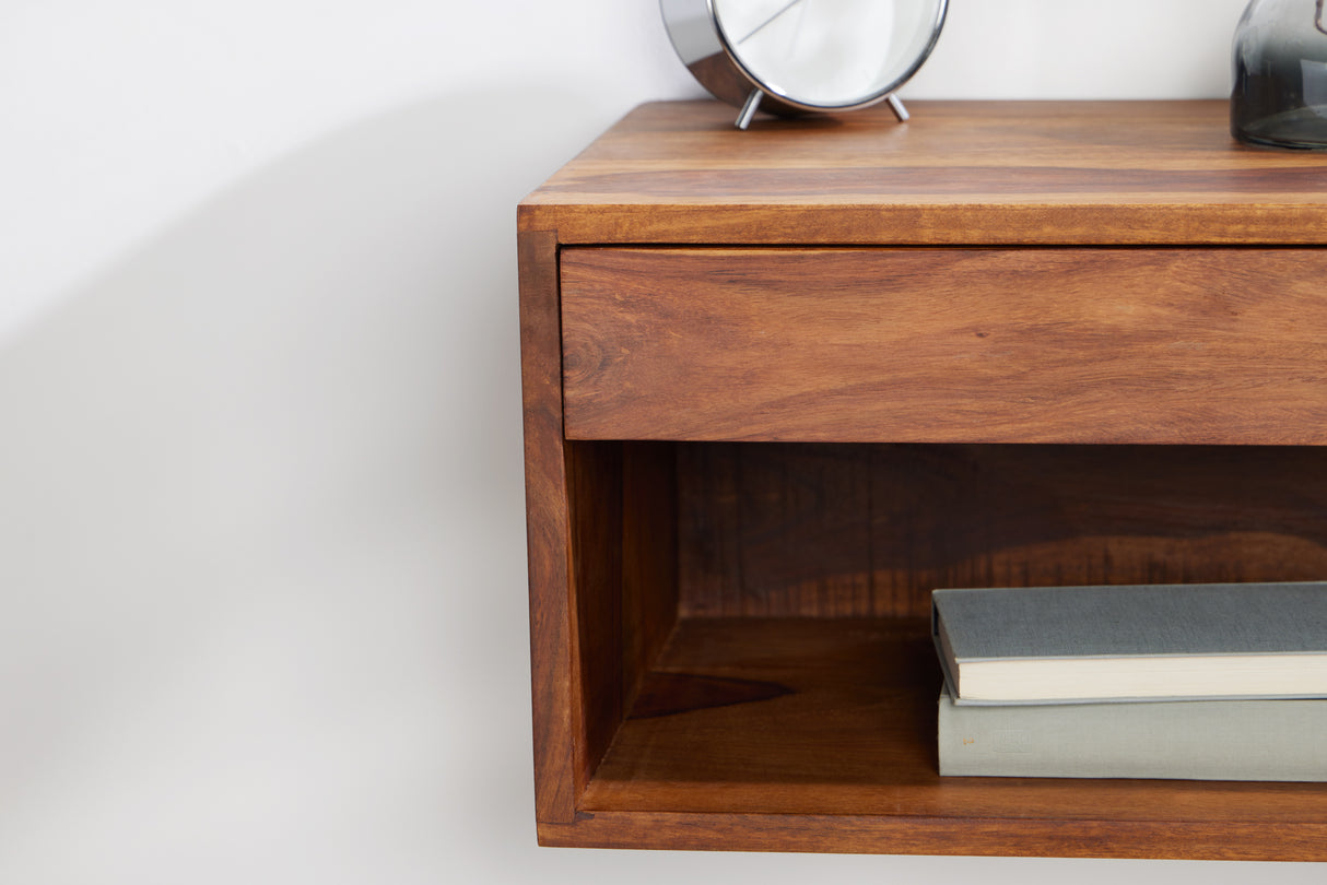 Nachttisch LAGOS 50cm hängend Sheesham Holz