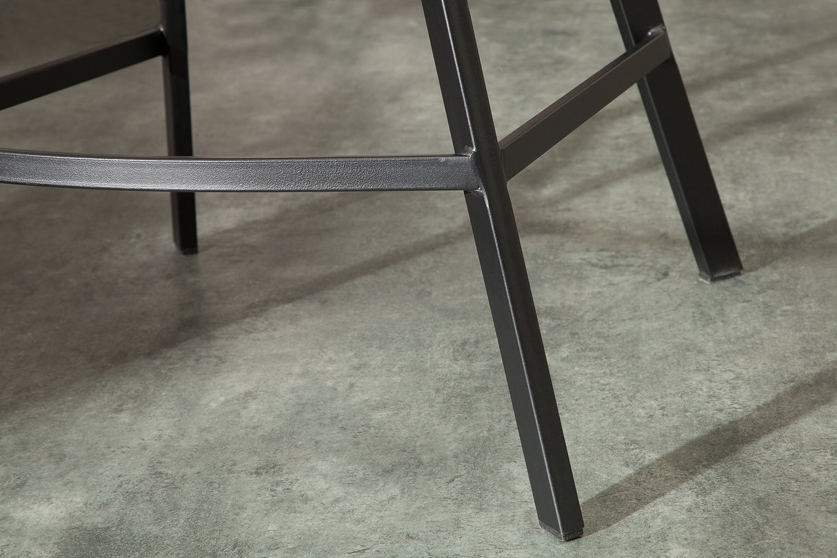 Barstuhl LOFT mit Armlehnen Mikrofaser antikbraun