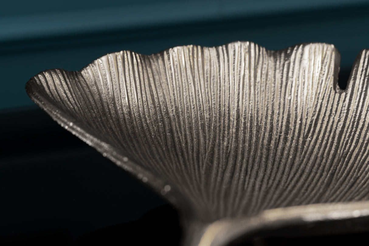 Decoration bowl GINKGO 42cm silver