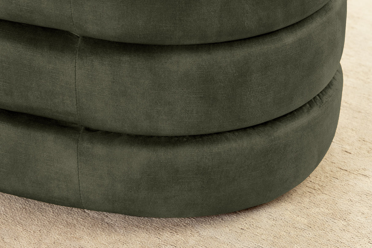 Bench chest VOQUE 115cm velvet green w/ storage space bench seat