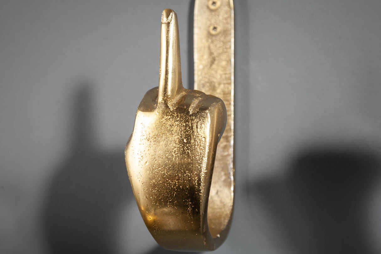 Coat hook FINGERS set of 3 gold