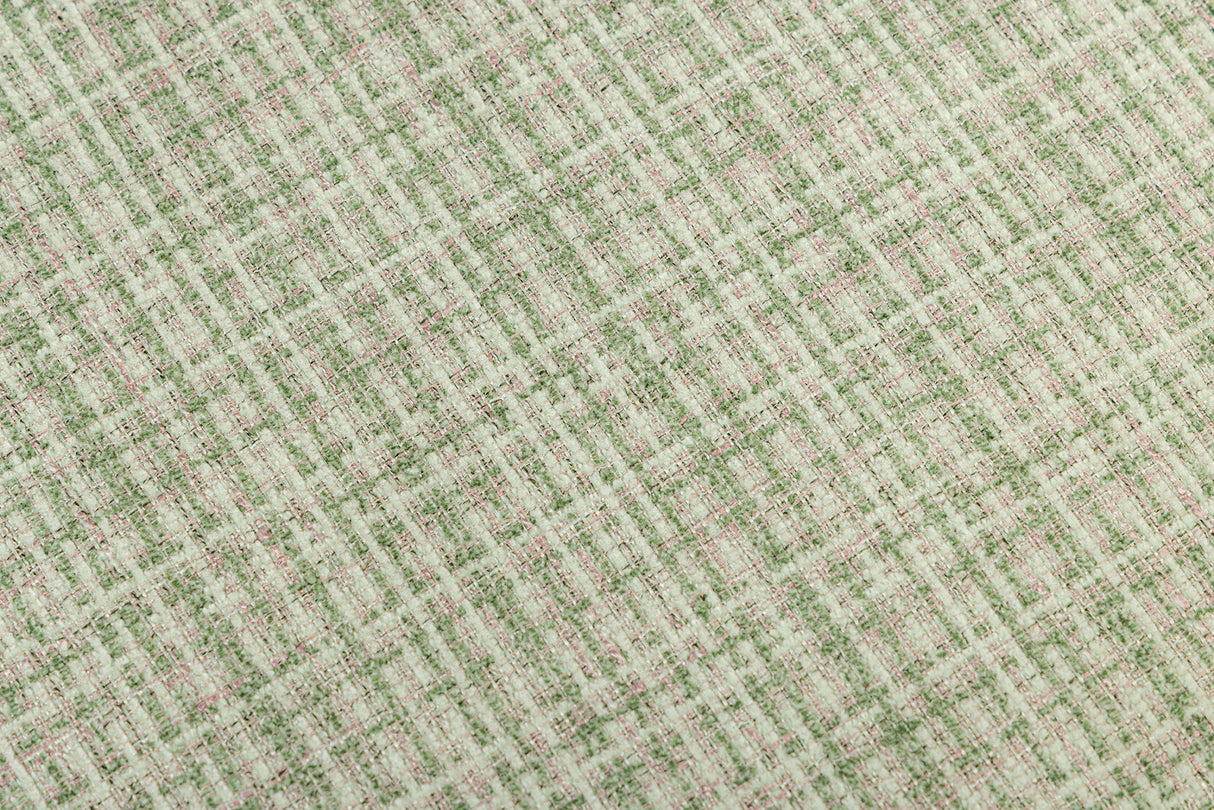 Chair LYON check pattern green-pink bouclé