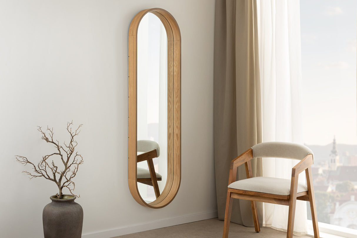 Wall mirrow PORTRAIT 165cm oak wood veneered
