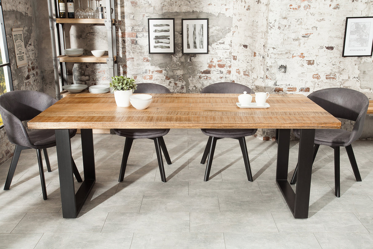 Dining table IRON CRAFT 180cm U-legs mango wood natural